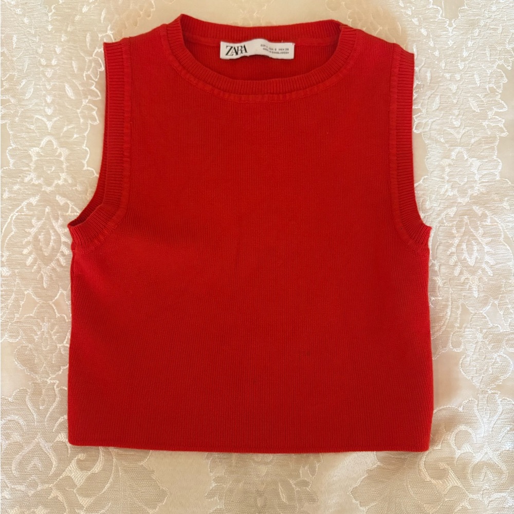 Zara Vibrant Red Tank Top